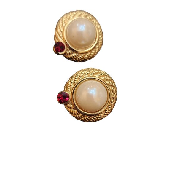 Vintage Givenchy Signed Clip Earrings (A2511)